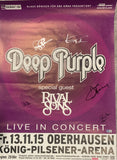 Deep purple full band Signed tour Poster With Beckett Authentication