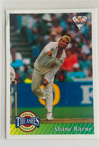 1993 Futera The Ashes Shane Warne Rookie Cricket Card #56