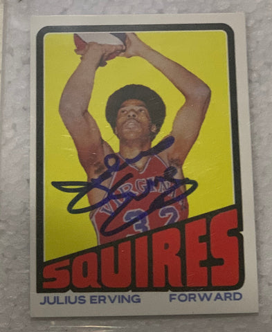 Julius Erving Signed 1972-73 Topps #195 RC RP - Beckett Holo
