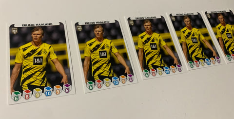 Panini FIFA 365 Erling Haaland #208 Soccer Trading Card Lot of 5 rookie