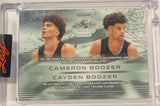 Cam / Cay Boozer—Rookie—DUAL AUTO/PLAYER WORN PATCH 2025 Leaf BRONZE SP 1/40