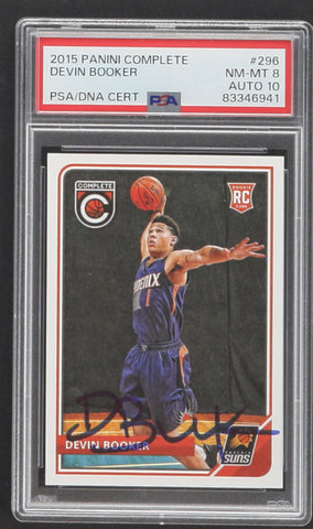 Devin Booker Signed Rookie Card Panini Complete RC  Auto