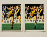 Maurice Rioli 1984 Scanlens Sticker #135 Rookie RC lot of two
