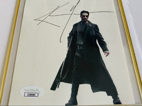 Keanu Reeves Signed  The Matrix Photo Print Cut  JSA