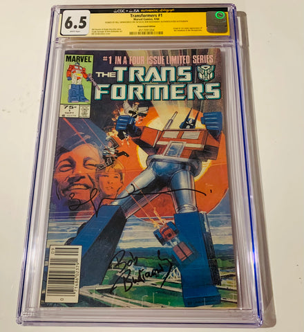 1984 Transformers #1 Signed by Bill Sienkiewicz & Bob Budiansky - CGC 6.5