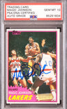 Magic Johnson Signed 1981-82 Topps #21 (PSA | Auto 10) first full size rookie