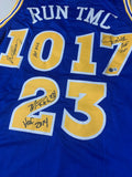 Tim Hardaway, Chris Mullin & Mitch Richmond Signed Run TMC Jersey