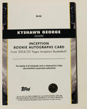 Topps Inception Kyshawn George Rookie Auto RC 10/25