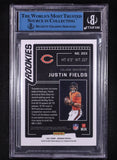 Justin Fields 2021 Panini Obsidian Electric Etch Purple Auto 32/40 rookie RC
