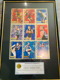 1995 AFL Football Bewick Signature Quarters Uncut sheet - 6 autos / 100 limited