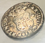 1775- LM JM Spanish Peru Key Date 1/2 Reales Genuine 1700's Pirate Silver Coin