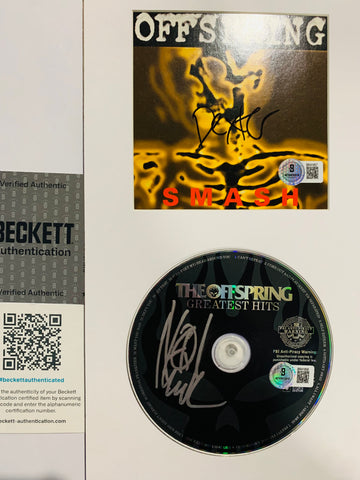 The Offspring Group Signed Framed CD Display Holland, Noodles two autographs