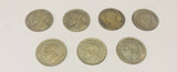 7 x NZ florins all different years 1934-42