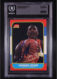 1986-87 Fleer Dominique Wilkins Signed  #121 RC Beckett Auto 10