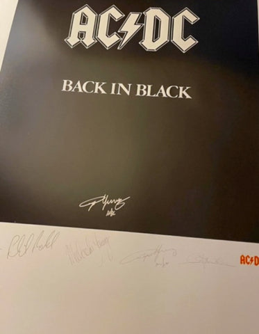 AC/DC signed lithograph