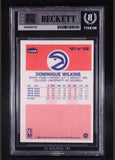 1986-87 Fleer Dominique Wilkins Signed  #121 RC Beckett Auto 10