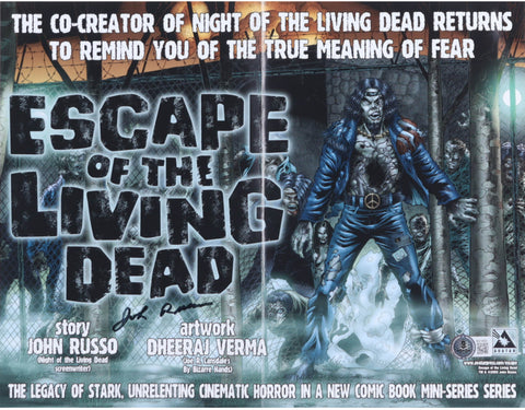 John Russo Signed Escape Of The Living Dead Poster