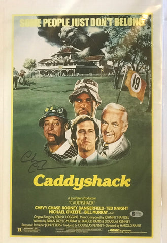 Chevy Chase Signed Caddyshack Memorabilia Poster.