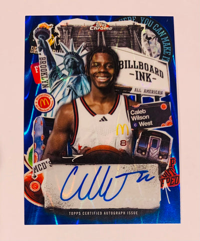 Topps 2025 Chrome McDonald's Caleb Wilson Billboard Ink #BI-CW Auto Rookie