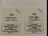 Maurice Rioli 1984 Scanlens Sticker #135 Rookie RC lot of two