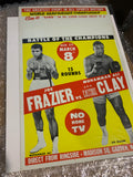 Cassius Clay AKA Muhammad Ali vs. Joe Frazier Original Fight Poster