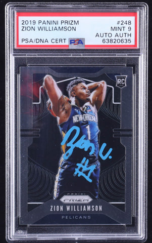 Zion Williamson Signed Panini Prizm RC auto