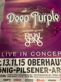 Deep purple full band Signed tour Poster With Beckett Authentication