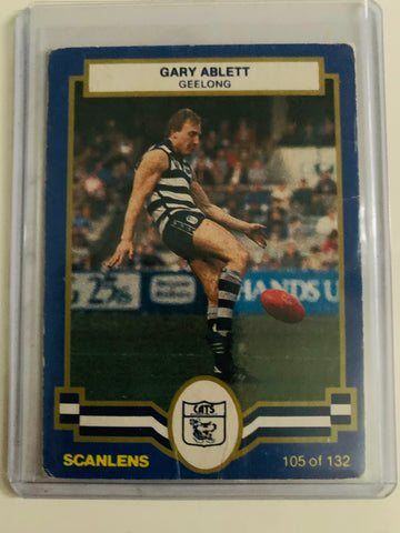 1986 AFL VFL SCANLENS ROOKIE - 105 Gary ABLETT (GEELONG)