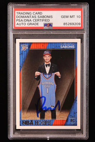 Domantas Sabonis Signed 2016-17 Hoops #271 RC (PSA | Auto 10) rookie