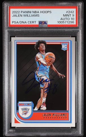 Jalen Williams Signed Hoops Rookie RC On Card Auto
