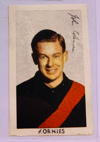 1950 VFL Kornies  #1 J. Coleman Essendon - Very Tidy Ex