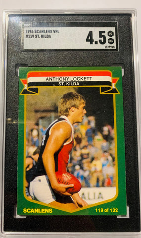 Tony Lockett  1985 VFL Scanlens - Rookie Card Tidy 4.5 SGC