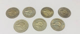 7 x NZ florins all different years 1934-42