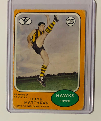 1973 Scanlens VFL/AFL Leigh Matthews Rookie  card