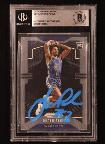 Jordan Poole Signed Prizm rookie auto