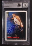 Rasheed Wallace Signed Collector's Choice RC Rookie BGS 10