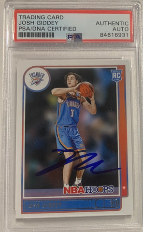 Josh Giddey Signed Hoops RC Signed Auto