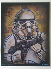 David Lizanetz Signed "Storm Trooper" Star Wars LE Comic Art