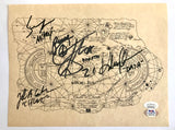 The Goonies cast signed treasure map