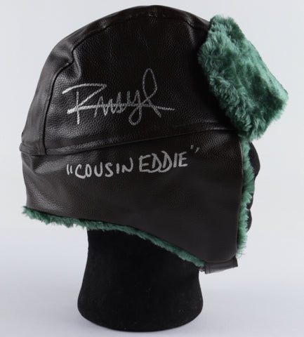 National lampoon style hat signed by and inscribed by Randy Quaid