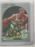 Rare Larry Bird signed in Celtics Green 1990 Hoops