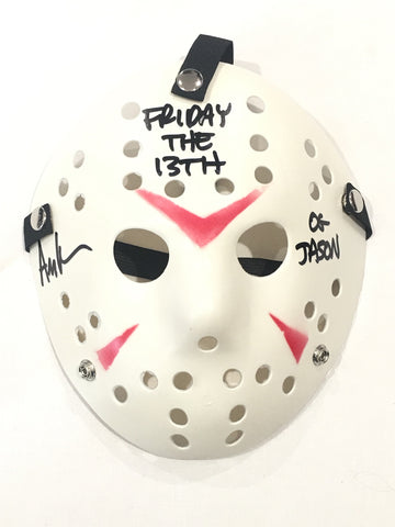 Signed and inscribed Jason mask by the original Jason- Ari Lehman