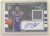 De'Aaron Fox Rookie auto patch /75