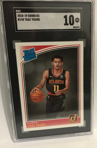 Trae young rated rookie dunruss mint 10