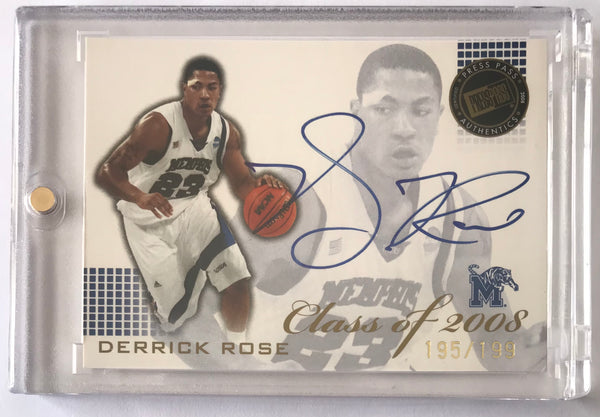 Derrick Rose Rookie Auto on card /199