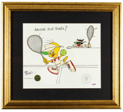 Friz Freleng Signed LE "Anyone For Tennis?" Custom Framed Serigraph Cel Display