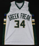 Giannis Antetokounmpo signed Bucks "The Greek Freak" Jersey