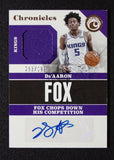 De'Aaron Fox Rookie Auto RC signed Patch