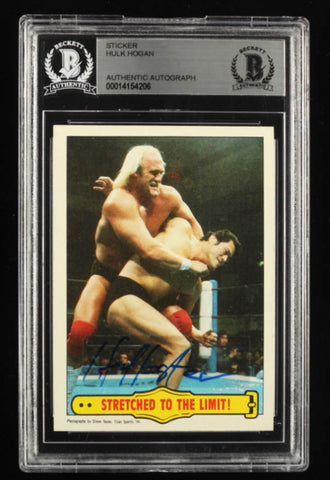Hulk Hogan Signed Sticker on 1985 Topps WWF #29 RA.