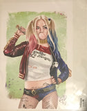 Tony Santiago signed lithograph Harley Quinn